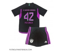 Bayern Munich Jamal Musiala #42 Segunda Equipación Niños 2023-24 Manga Corta (+ Pantalones cortos)